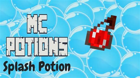 test for thrown splash bottle minecraft|splash potion tick.